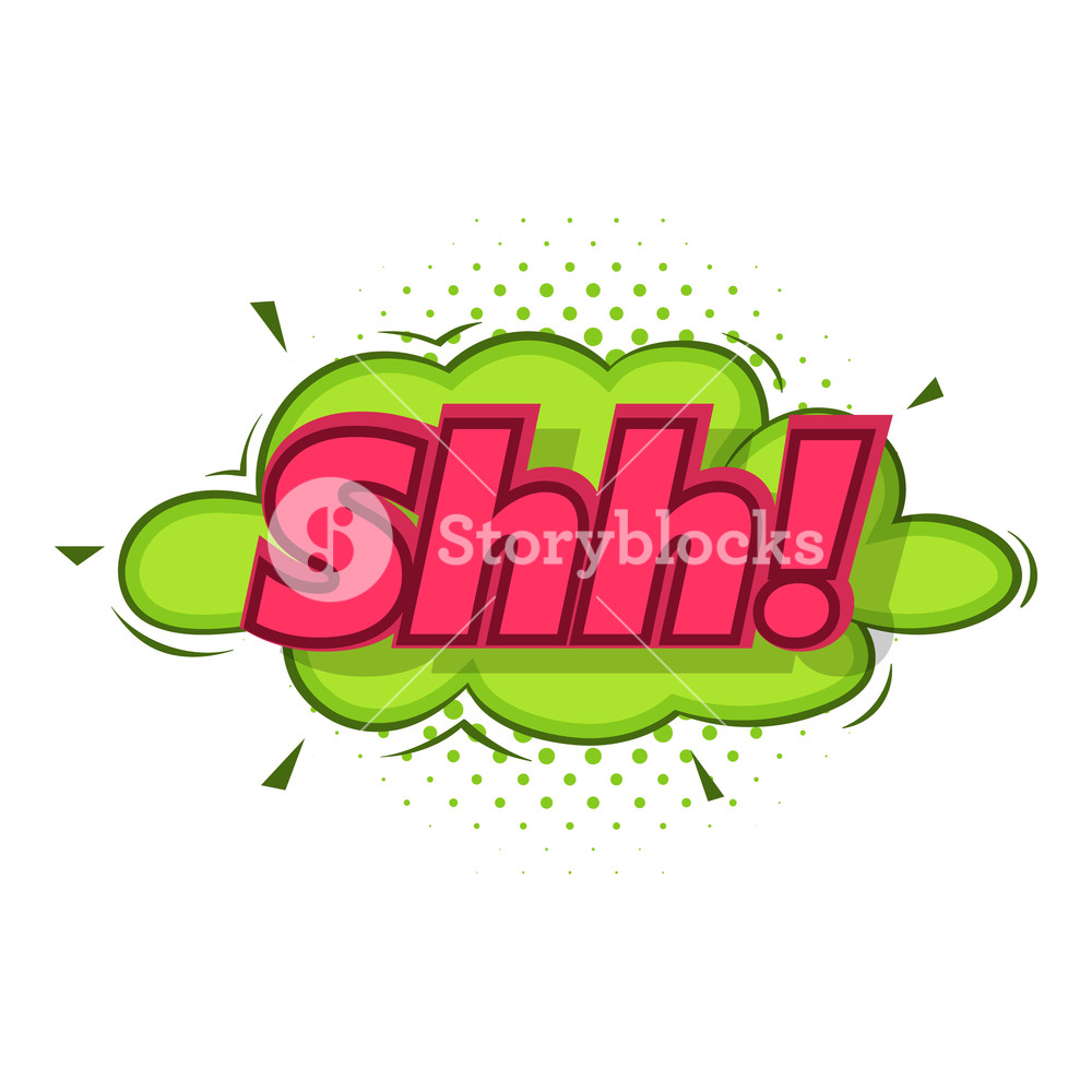 1000x1000 Shh Sound Effect Icon Pop Art Illustration Of Shh Sound Effect