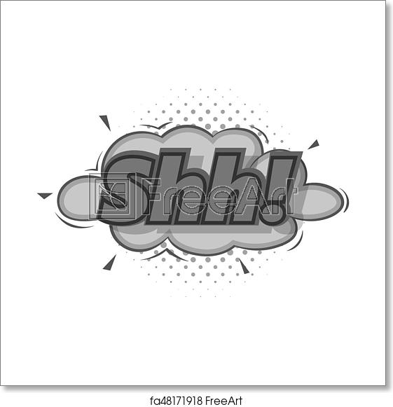 561x581 Free Art Print Of Shh Sound Effect Icon Monochrome Shh Sound