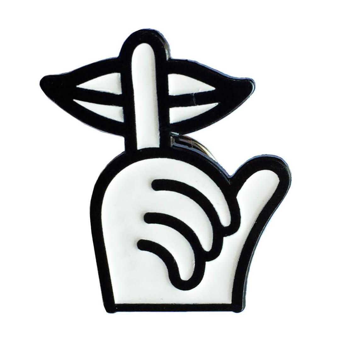1080x1080 The Quiet Life Shhh Hand Lapel Pin
