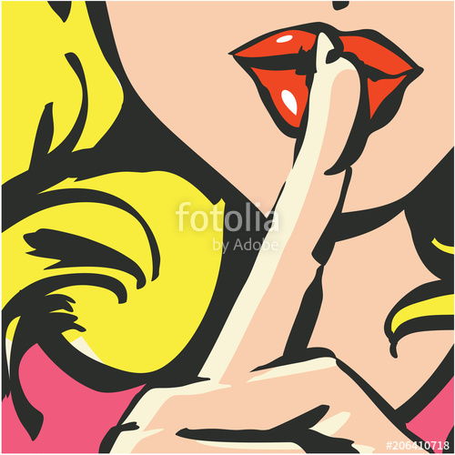 500x500 Close Up Of Female Lips With Index Finger Gesturing Silence Shh