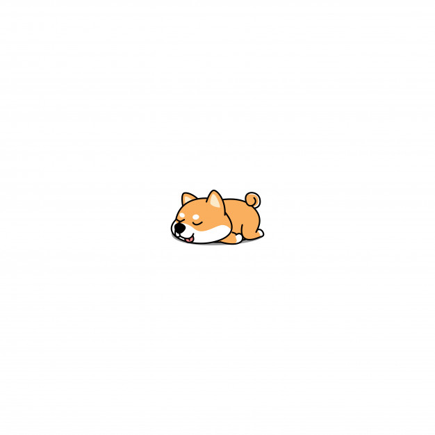 626x626 Lazy Shiba Inu Puppy Sleeping Icon Vector Vector Premium Download