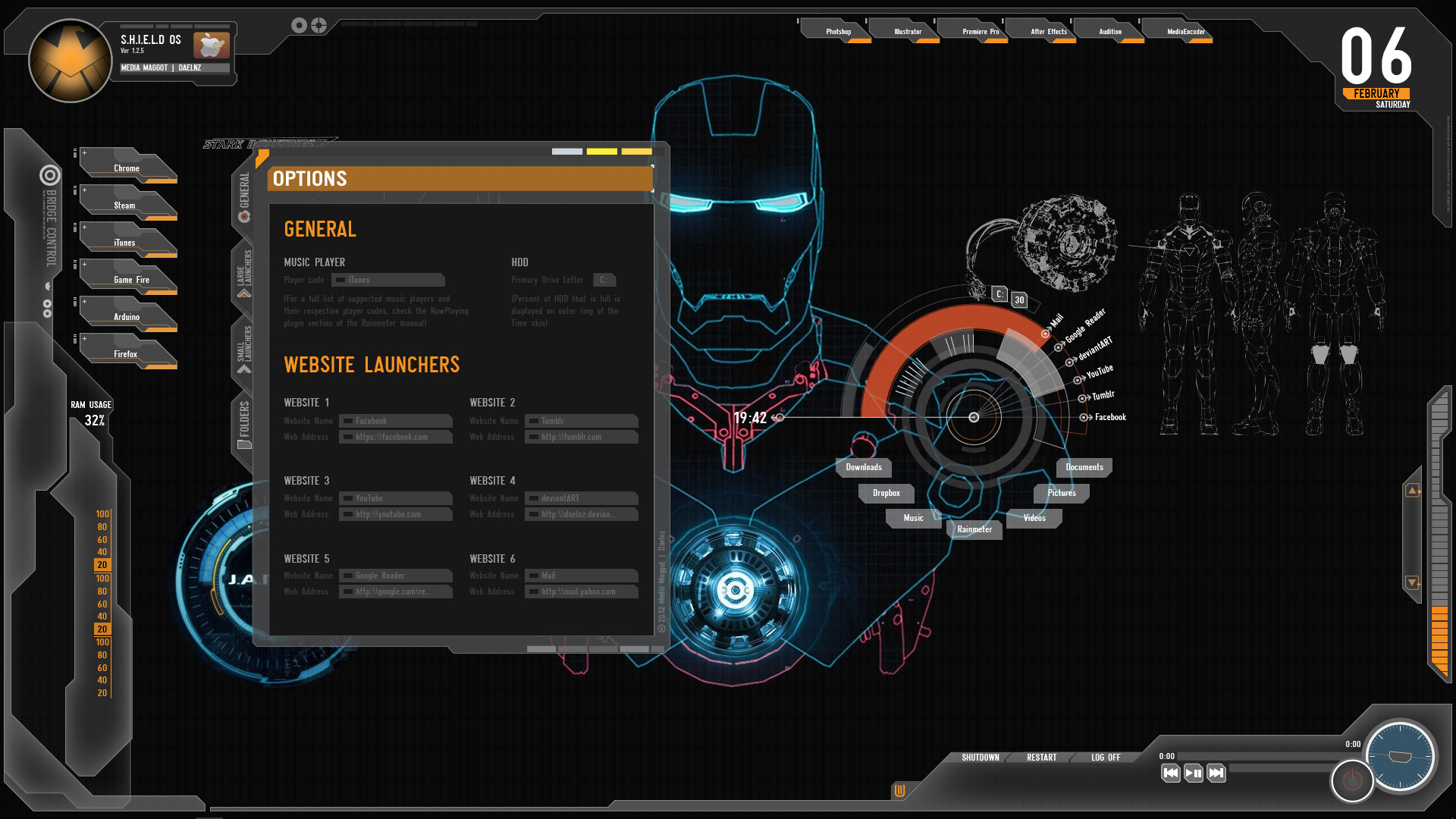 1920x1080 Shield Iron Man Theme For Windows
