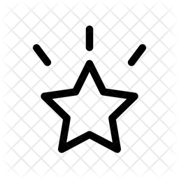 256x256 Star Shining Icon Of Line Style