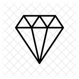 256x256 Diamond, Jwellery, Play, Shine Icon Of Line Style