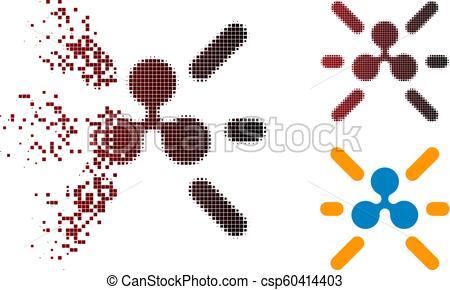 450x290 Dissolving Pixel Halftone Ripple Shine Icon Ripple Shine Icon