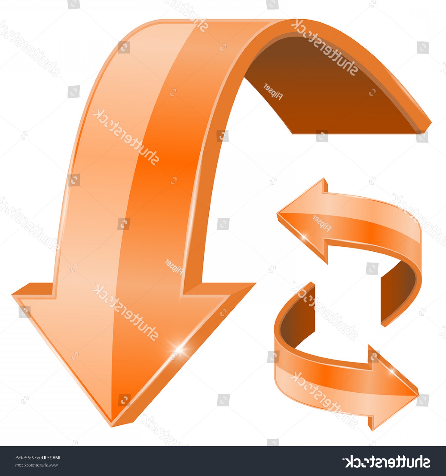 1800x1920 Orange Arrows Bent Shiny Icons Vector Soidergi