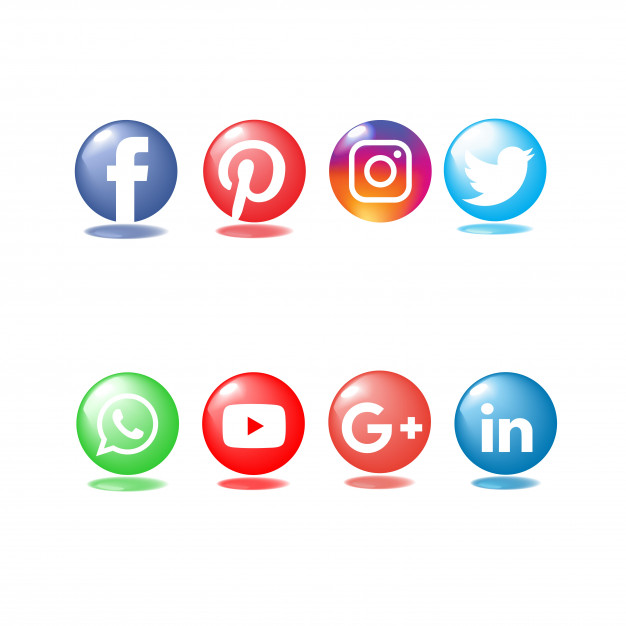 626x626 Social Media Light Shiny Icon Vector Premium Download