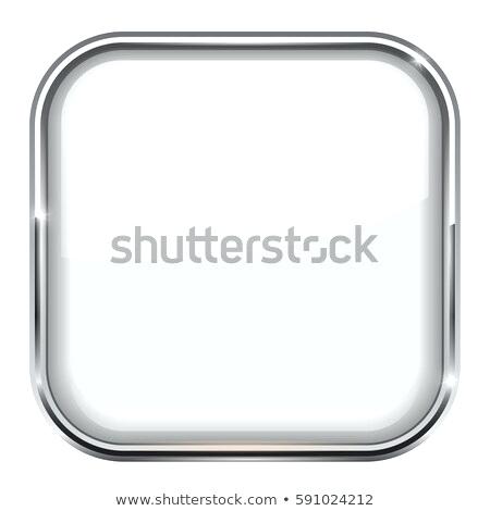 450x470 Square Metal Frame White Button Shiny Icon With Illustration
