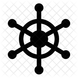 256x256 Ship Helm Icon Of Glyph Style