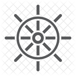 256x256 Ship Wheel Icon Of Glyph Style
