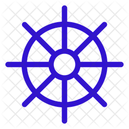 256x256 Ship Wheel Icon Of Line Style