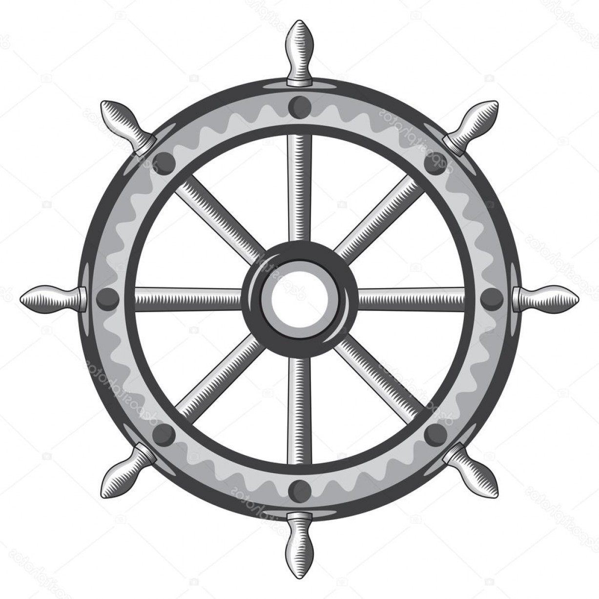 1227x1227 Stock Illustration Old Ship Wheel Icon Soidergi