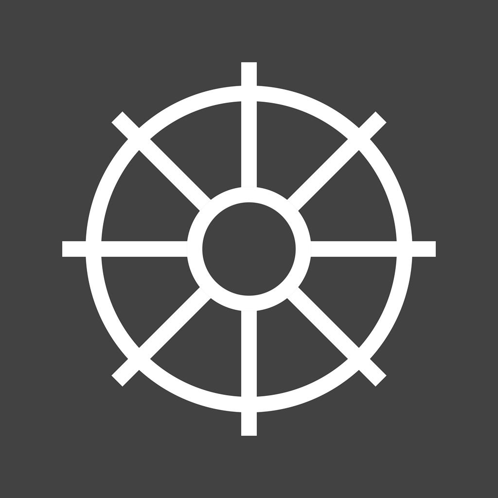1024x1024 Ship's Wheel Line Inverted Icon