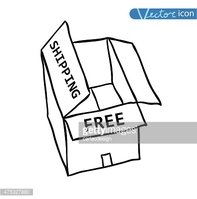 197x199 Free Shipping Box Vector Illustration Stock Vectors