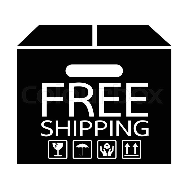 800x800 Free Shipping Box Icon Illustration Stock Vector Colourbox