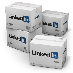 256x256 Linkedin Shipping Box Icon Download Cargo Vans And Container