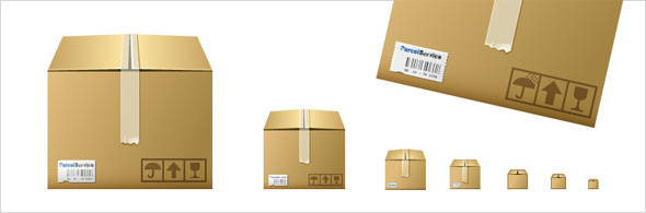 590x195 Boxes Icon Set