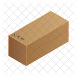 256x256 Cardboard Box Icon Of Flat Style