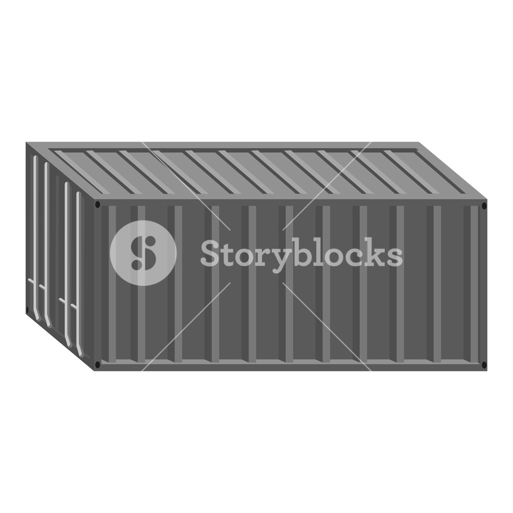 1000x1000 Containers Icon Gray Monochrome Illustration Of Containers Vector