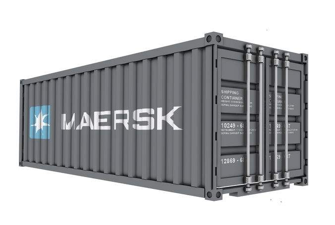 676x455 Maersk Shipping Container Model