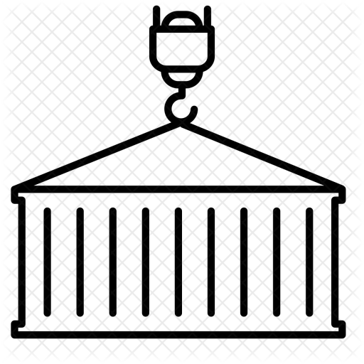 512x512 Shipping Container Icon Of Line Style