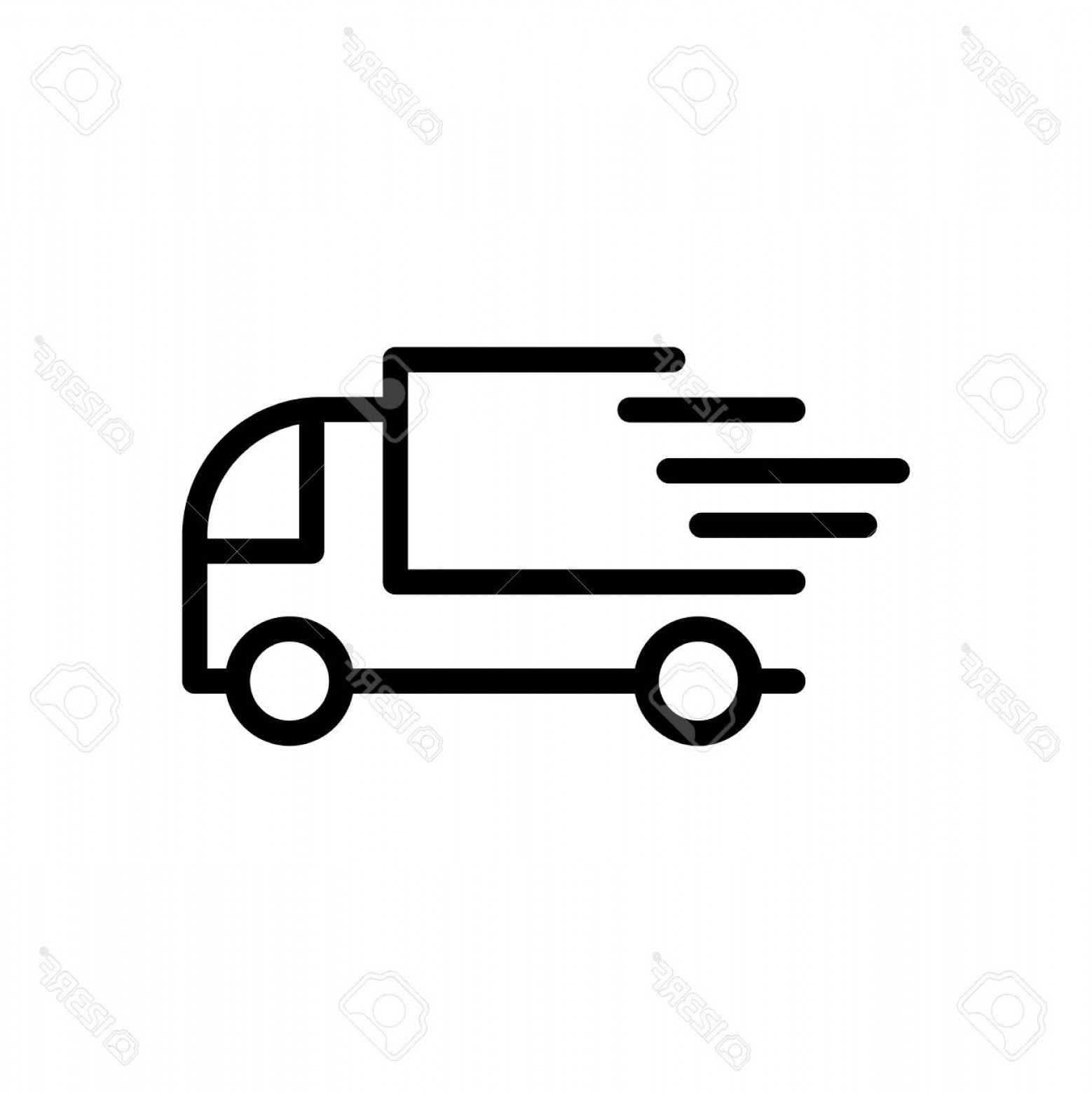 1558x1560 Photostock Vector Thin Line Delivery Icon Vector Illustration