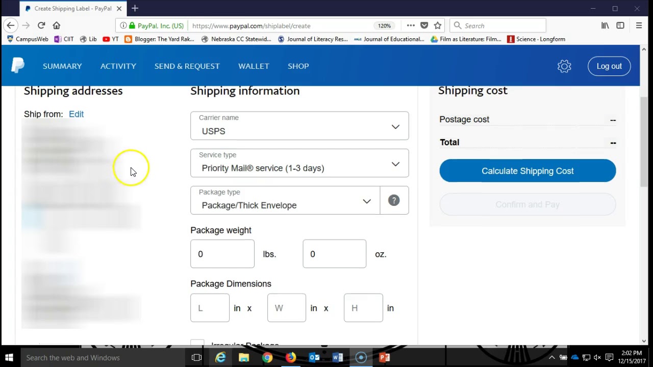 1280x720 Create A Cheaper Shipping Label First Class Package Paypal No