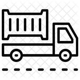 256x256 Shipping Truck Icon Of Line Style