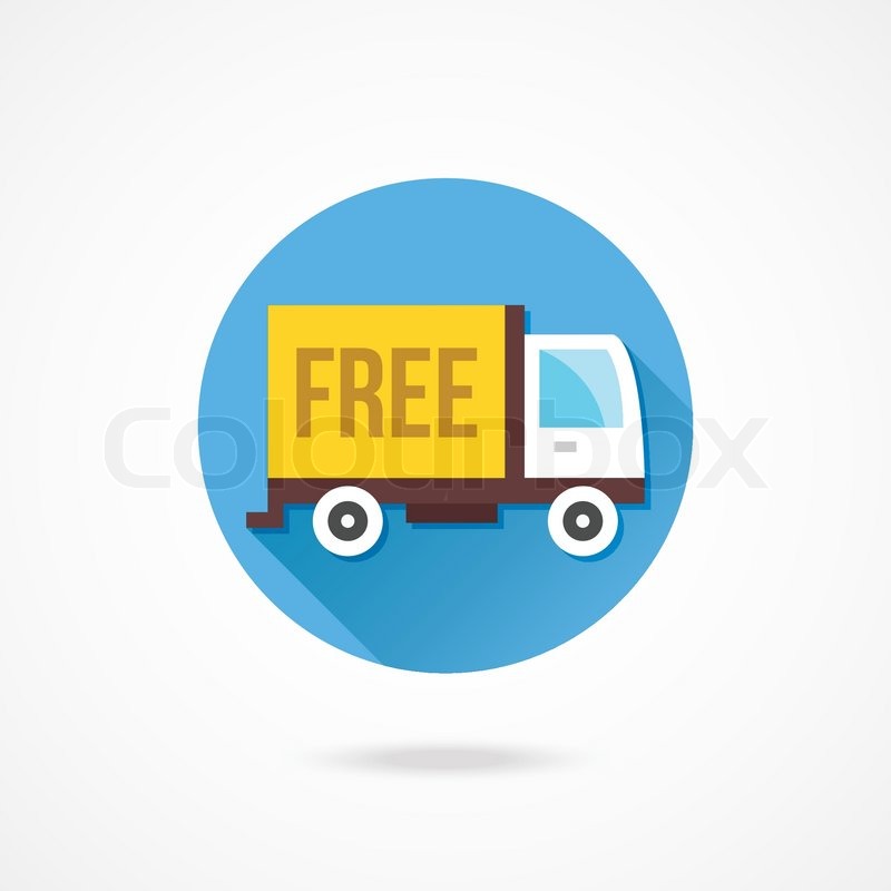 800x800 Vector Free Shipping Truck Icon Stock Vector Colourbox