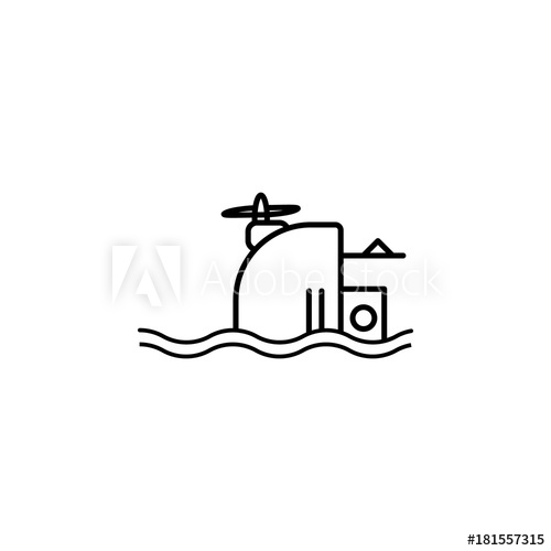 500x500 Shipwreck Line Icon Insurance Outline Icon
