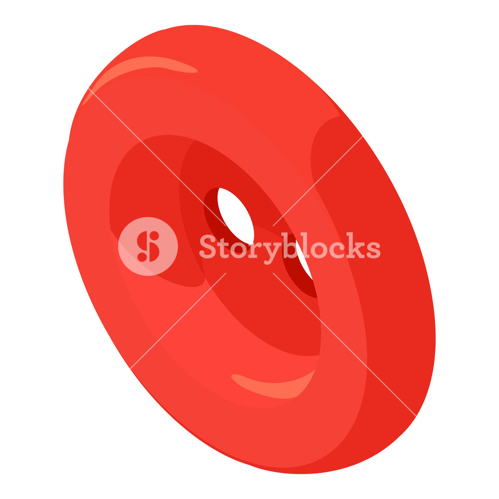 1000x1000 Red Button Shirt Icon Isometric Illustration Of Red Button Shirt