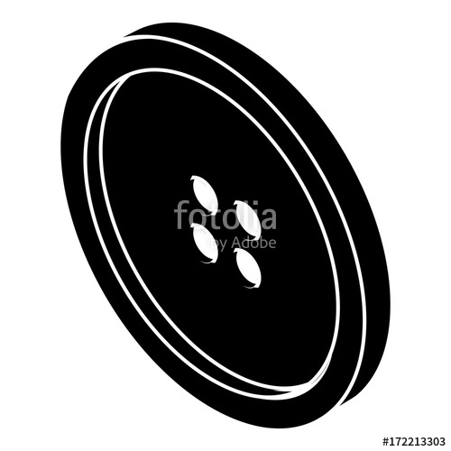500x500 Small Shirt Button Icon, Simple Style Stock Image And Royalty