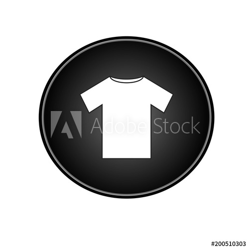 500x500 T Shirt Button Icon Vector Illustration On White Background