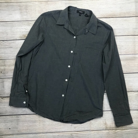 580x580 Theory Tops Womens Perfect Icon Button Down Shirt M Poshmark