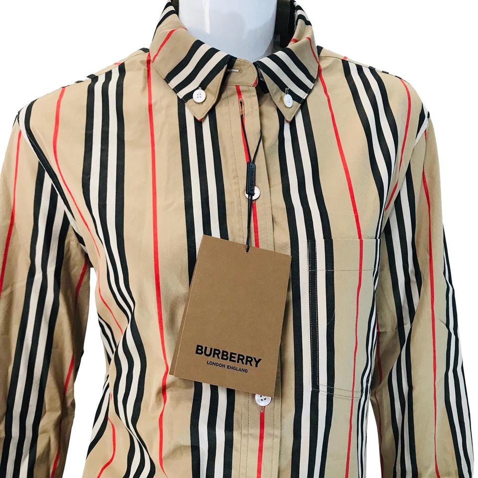 960x960 Burberry Archive Beige Collar Icon Stripe Cotton Shirt Button Down