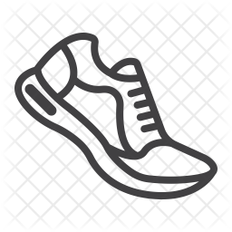 256x256 Running Shoe Icon Of Line Style