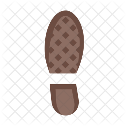 256x256 Shoe Print Icon Of Flat Style