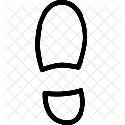 256x256 Shoe Print Icon Of Line Style