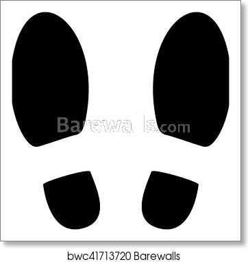362x382 Shoe Prints Or Footprint Icon, Art Print Barewalls Posters