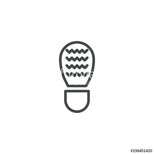 500x500 Shoes Footprint Outline Icon Linear Style Sign For Mobile Concept