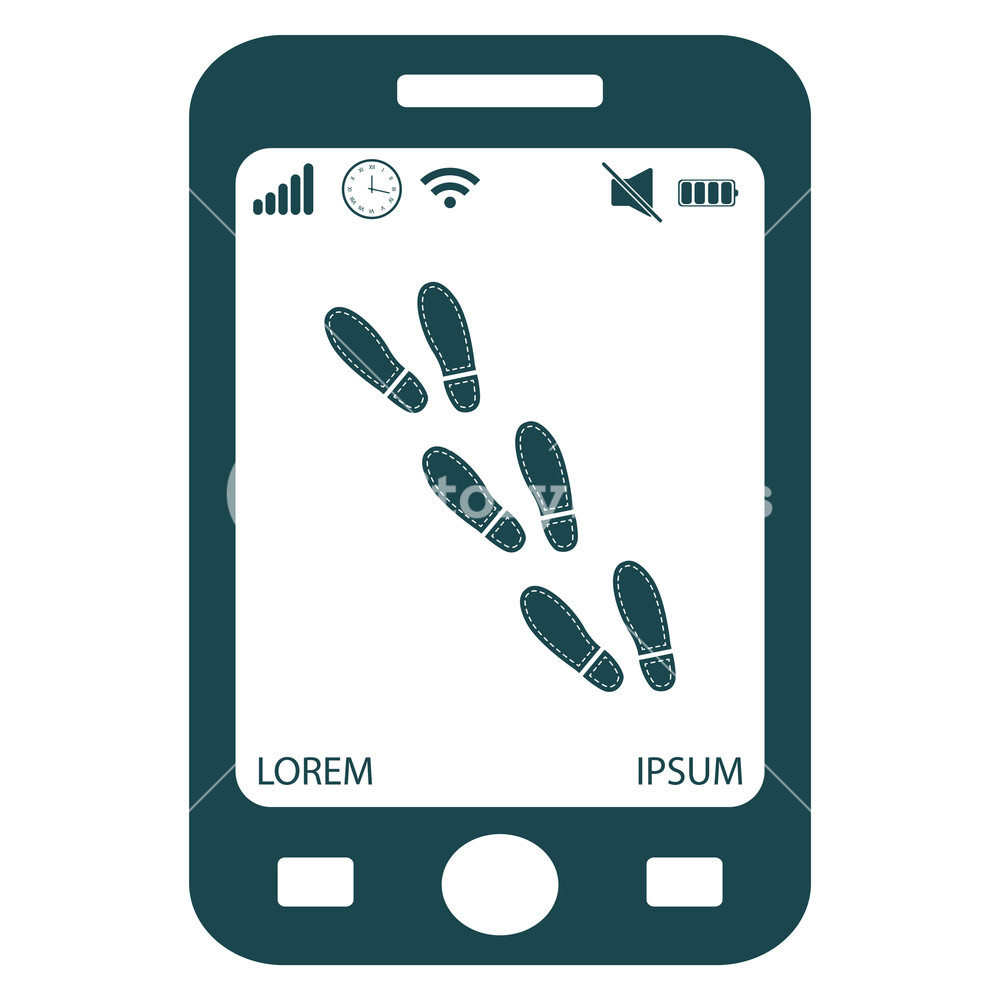 1000x1000 Trail Of Shoe Print Icon Royalty Free Stock Image