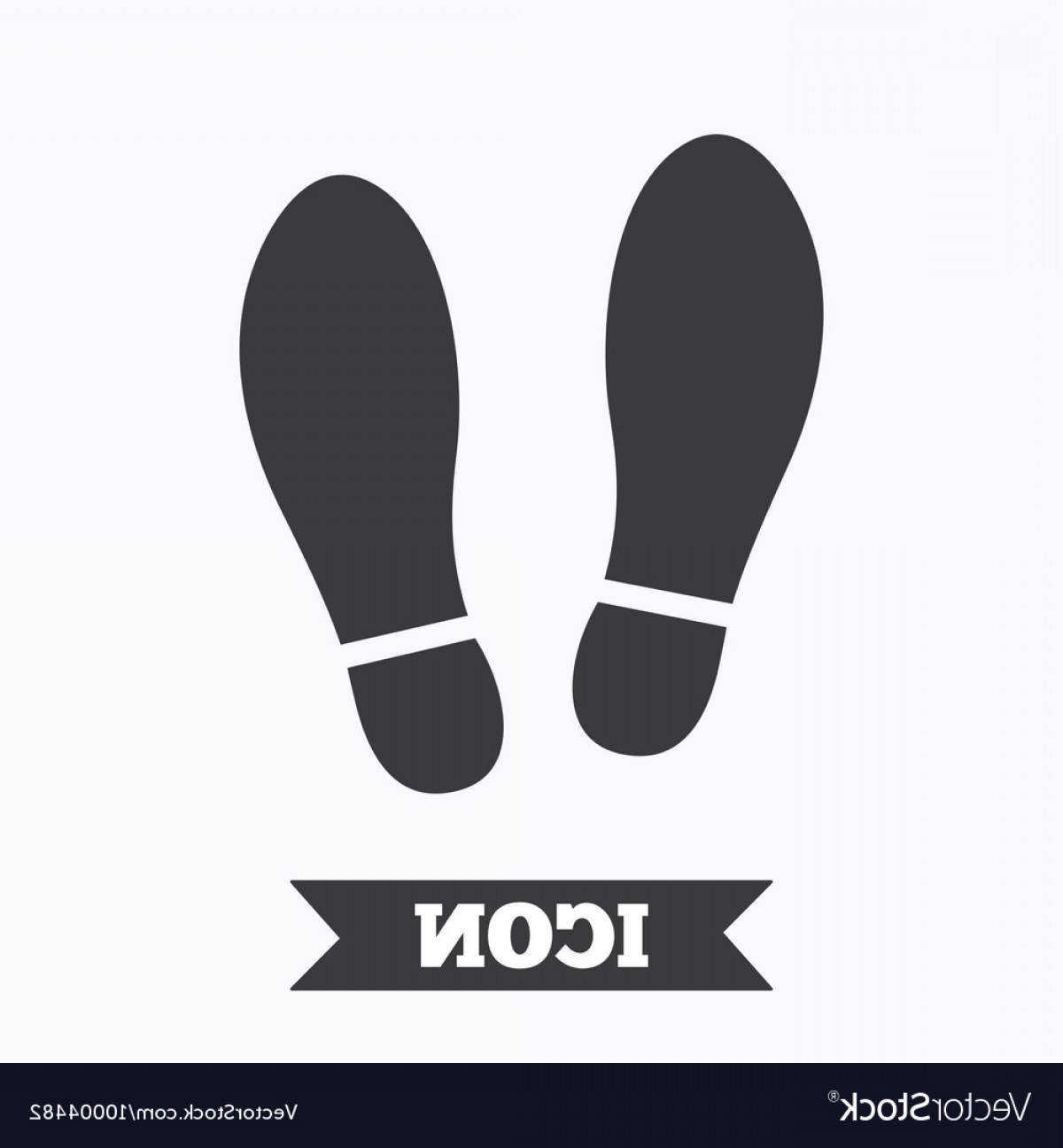 1200x1296 Imprint Shoes Sign Icon Shoe Print Symbol Vector Soidergi