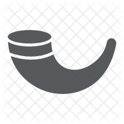 256x256 Shofar Icon Of Glyph Style