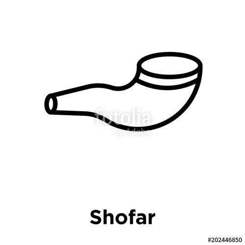 500x500 Shofar Icon Isolated On White Background Stock Image And Royalty