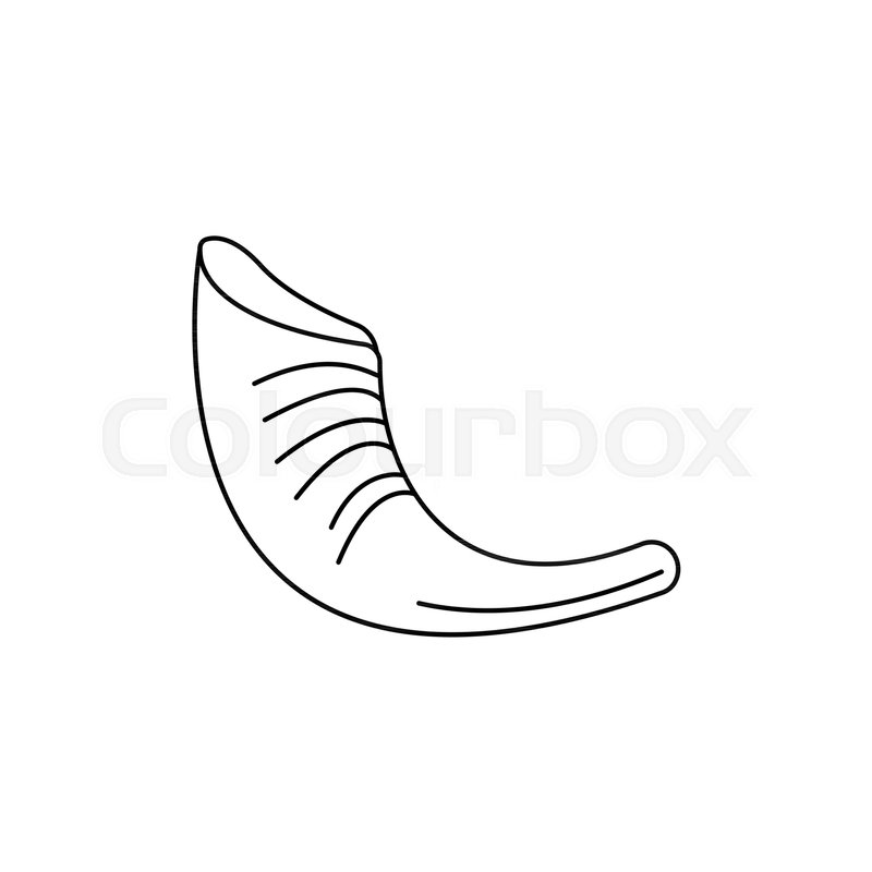 800x800 Shofar Icon Outline Shofar Vector Stock Vector Colourbox