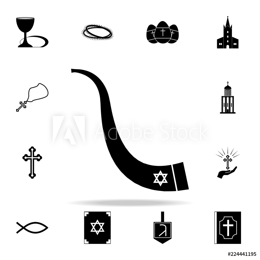 1000x1000 Fotografie, Obraz Shofar Icon Religion Icons Universal Set