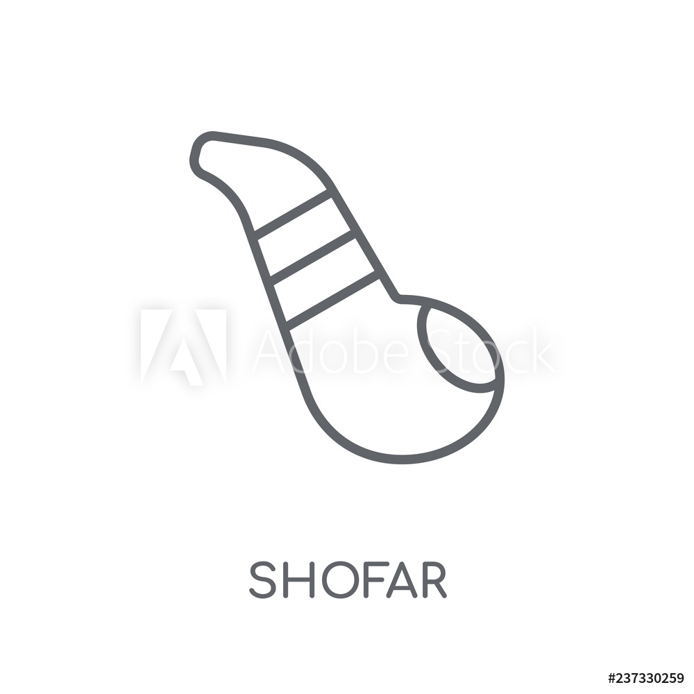1000x1000 Photo Art Print Shofar Linear Icon Europosters