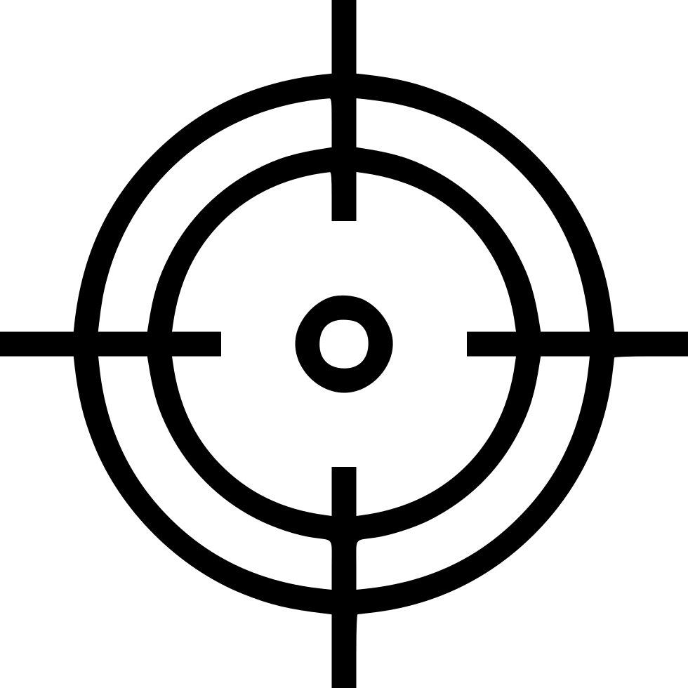 980x980 Crosshair Aim Shoot Target Goal Hit Png Icon Free Download