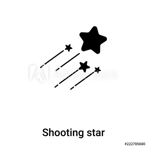 500x500 Shooting Star Icon Vector Isolated On White Background, Logo