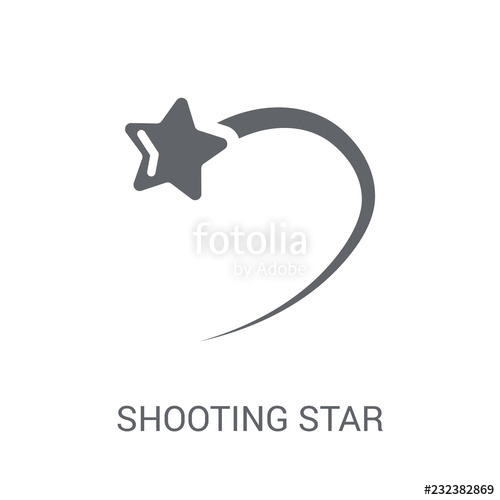 500x500 Shooting Star Icon Trendy Shooting Star Logo Concept On White